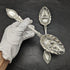 British Antique Silver Plate Berry Serving Spoon Pair